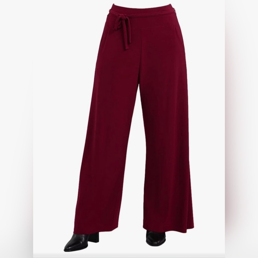 NWT SYMPLI Wide leg Trouser - Bloodstone color #27195